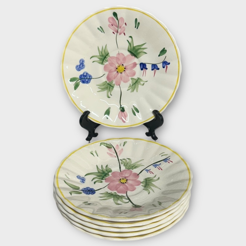 VTG Blue Ridge Southern Pottery Bread Butter Plate SET OF 6 Laurie Colonial RARE - Picture 2 of 10